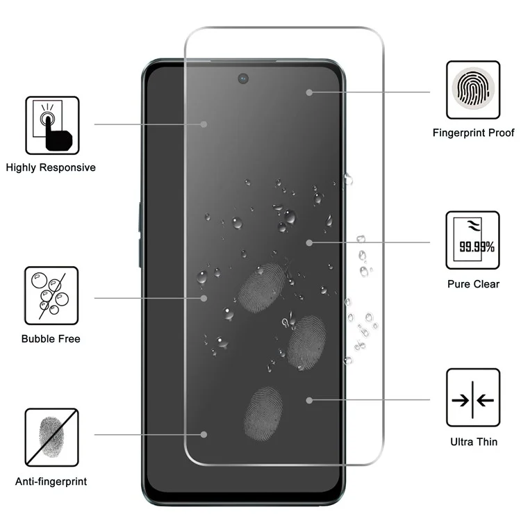 Für Oppo K11x 5G Panzerglas-Folie HD Clear 2.5D Arc Edge Bildschirmschutz