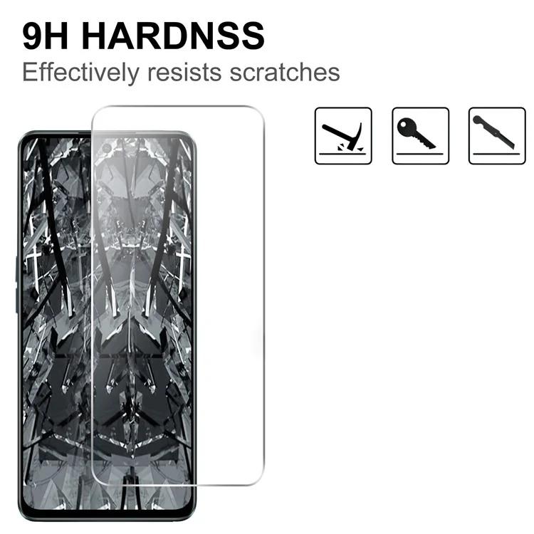 Für Oppo K11x 5G Panzerglas-Folie HD Clear 2.5D Arc Edge Bildschirmschutz