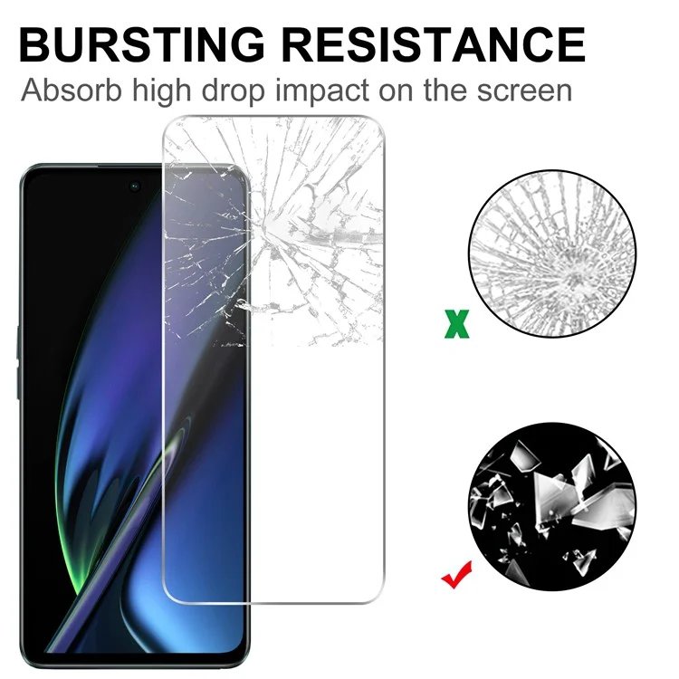 Für Oppo K11x 5G Panzerglas-Folie HD Clear 2.5D Arc Edge Bildschirmschutz