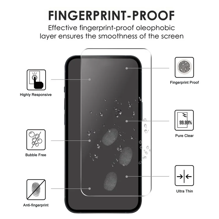 Protettore Dello Schermo Del Bordo ad Arco 2,5d Per Xiaomi Redmi Nota 12t Pro 5G / Nota 11t Pro 5G / Nota 11t Pro+ 5G / K50i 5G / Ploco X4 GT 5G Film di Vetro Temperato