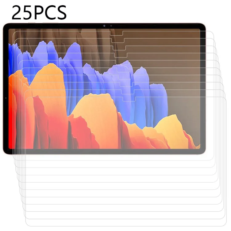 25pcs Pour Samsung Galaxy Tab S7 + / s8 + / Film D'écran de Tablette S7 fe Couverture Complète Protecteur D'écran en Verre Trempé Ultra Clair