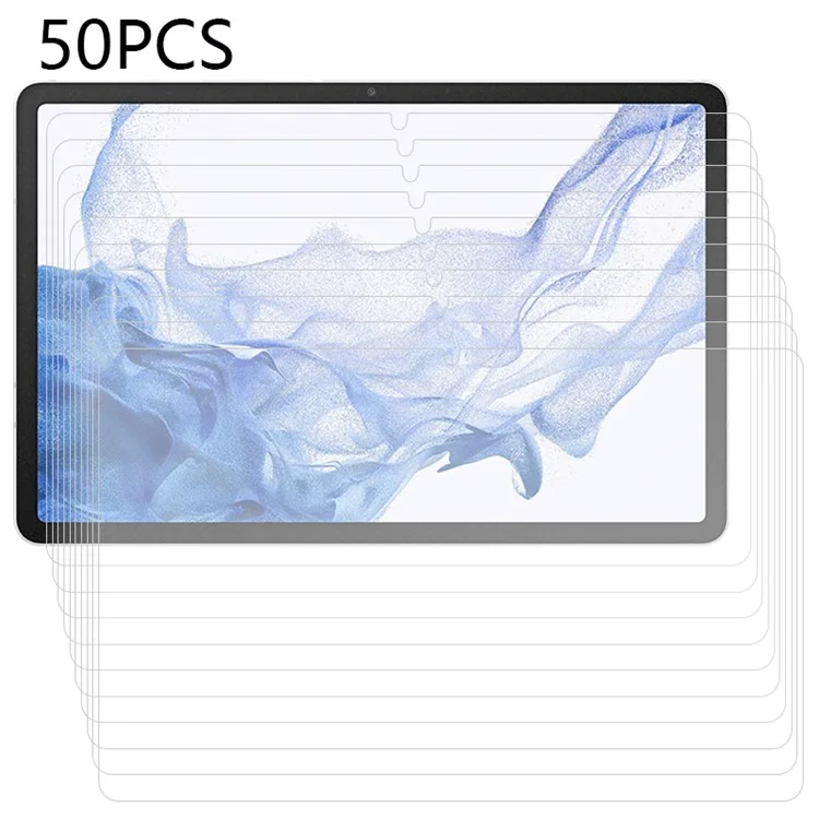 50Pcs Tempered Glass Film for Samsung Galaxy Tab S9 / S7 / S8 , Sensitive Touch HD Tablet Screen Protector