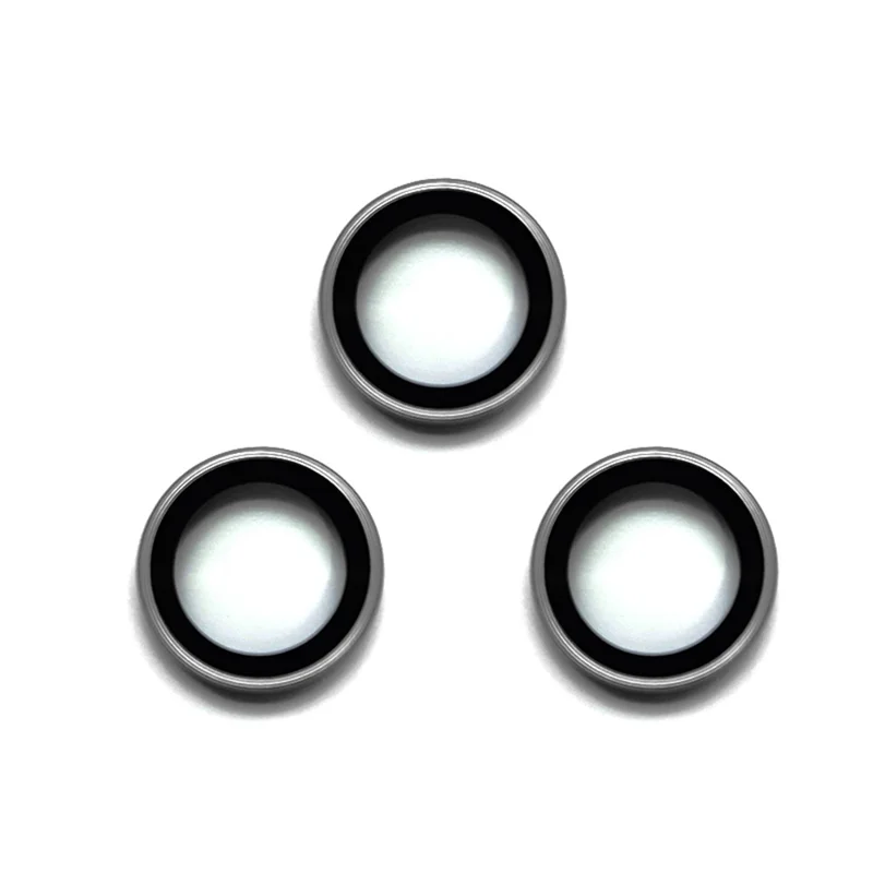 RURIHAI Per iPhone 15 Pro / 15 Pro Max AR Camera Lens Protector Individual Ring Tempered Glass Rear Lens Film - Nero