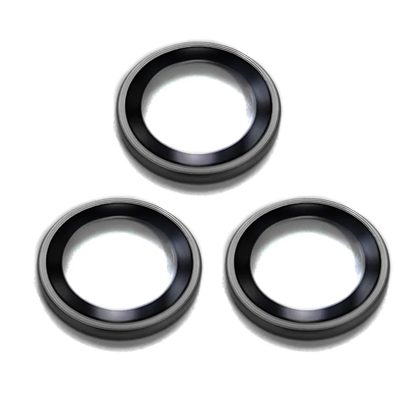 RURIHAI Per iPhone 15 Pro / 15 Pro Max AR Camera Lens Protector Individual Ring Tempered Glass Rear Lens Film - Nero