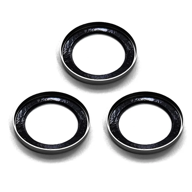 RURIHAI Per iPhone 15 Pro / 15 Pro Max AR Camera Lens Protector Individual Ring Tempered Glass Rear Lens Film - Nero