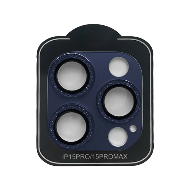 RURIHAI Para iPhone 15 Pro / 15 Pro Max Protector de lente de cámara Vidrio templado con brillo Película de lente de cámara - Azul