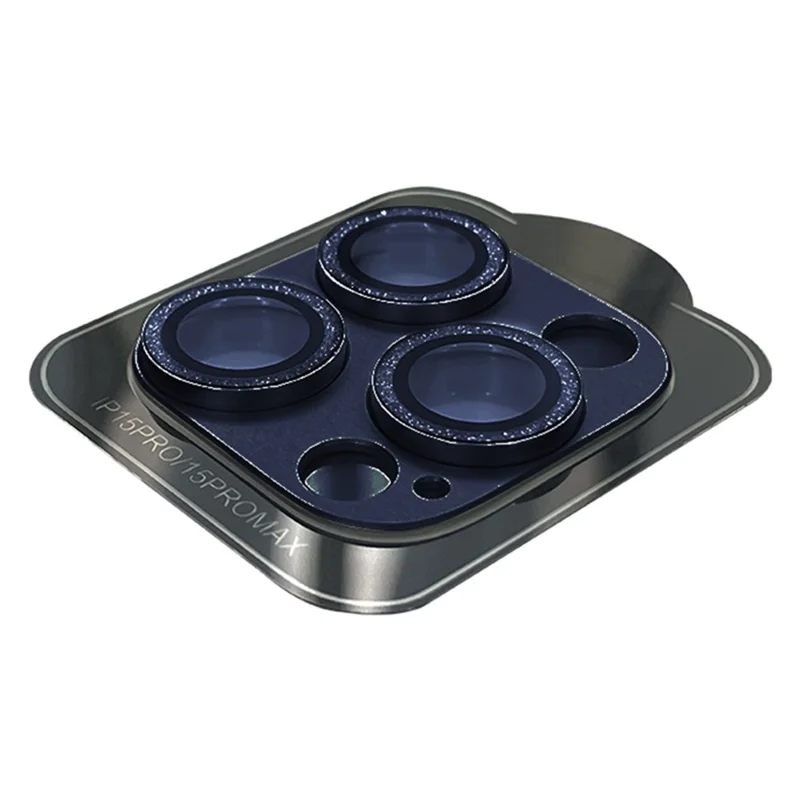 RURIHAI Para iPhone 15 Pro / 15 Pro Max Protector de lente de cámara Vidrio templado con brillo Película de lente de cámara - Azul
