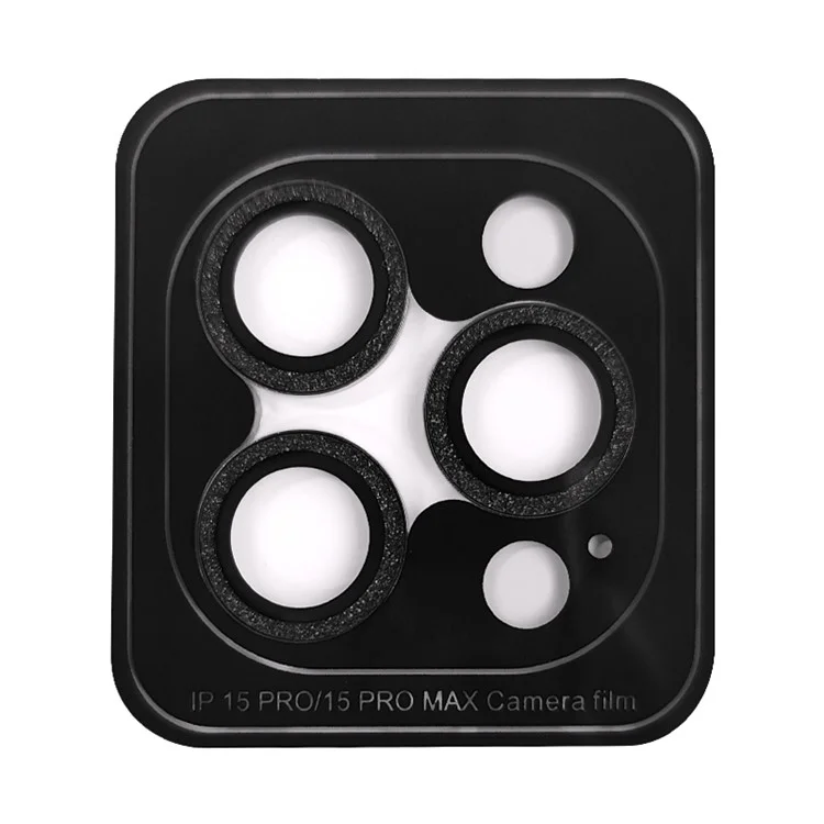 RURIHAI For iPhone 15 Pro / 15 Pro Max Защита объектива камеры AR HD Закаленное стекло Блестящее кольцо Пленка для объектива - Черный