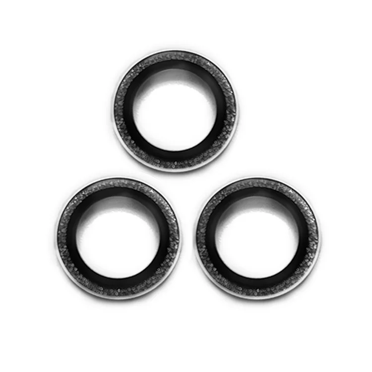 RURIHAI For iPhone 15 Pro / 15 Pro Max Защита объектива камеры AR HD Закаленное стекло Блестящее кольцо Пленка для объектива - Черный