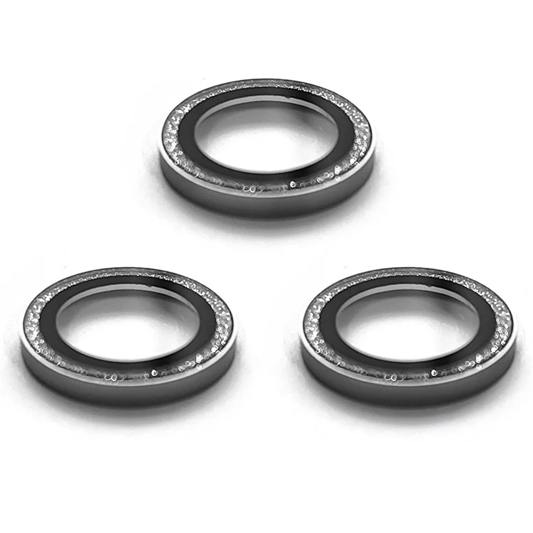 RURIHAI For iPhone 15 Pro / 15 Pro Max Защита объектива камеры AR HD Закаленное стекло Блестящее кольцо Пленка для объектива - Черный