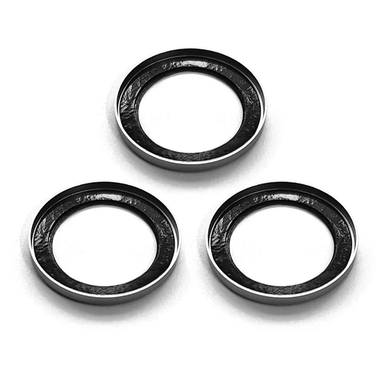 RURIHAI For iPhone 15 Pro / 15 Pro Max Защита объектива камеры AR HD Закаленное стекло Блестящее кольцо Пленка для объектива - Черный