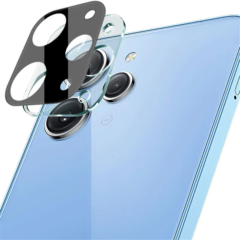 IMAK per Xiaomi Redmi 12 4G Pellicola Protettiva Lente Fotocamera in Vetro Temperato+Coperchio Lente in Acrilico (Versione Nera)
