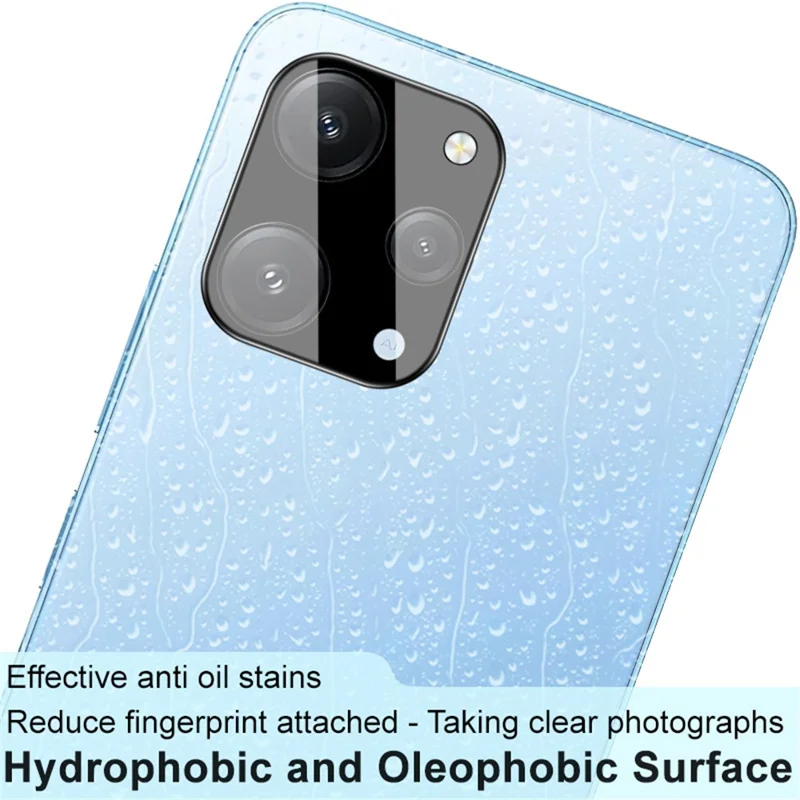 IMAK per Xiaomi Redmi 12 4G Pellicola Protettiva Lente Fotocamera in Vetro Temperato+Coperchio Lente in Acrilico (Versione Nera)