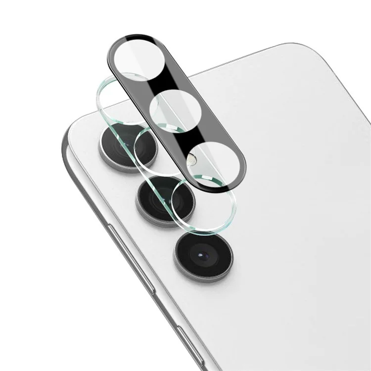 IMAK Tempered Glass Lens Film for Samsung Galaxy S23 FE, Camera Lens Protector+Acrylic Lens Cap (Black Version)