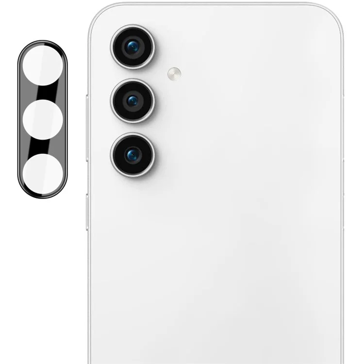 IMAK Tempered Glass Lens Film for Samsung Galaxy S23 FE, Camera Lens Protector+Acrylic Lens Cap (Black Version)