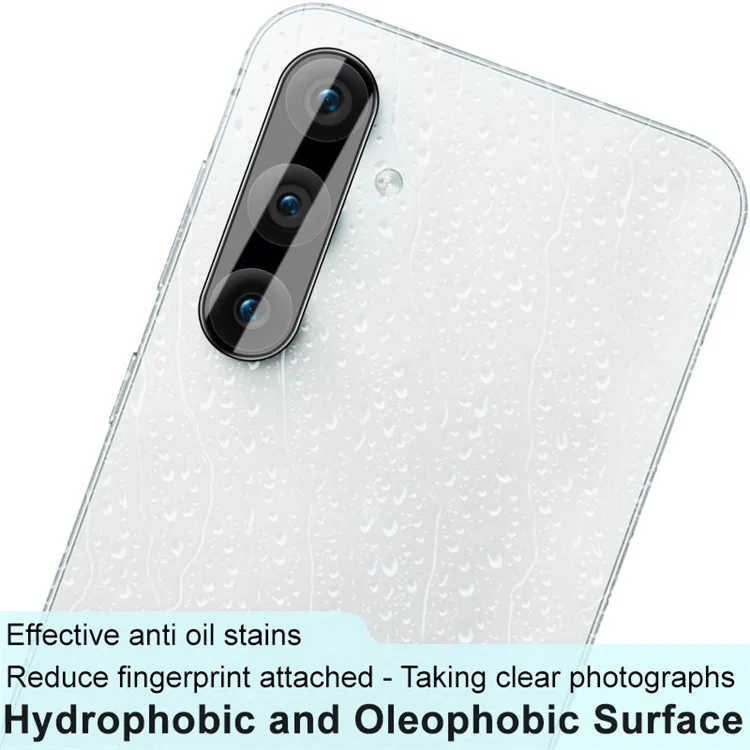 IMAK Tempered Glass Lens Film for Samsung Galaxy S23 FE, Camera Lens Protector+Acrylic Lens Cap (Black Version)