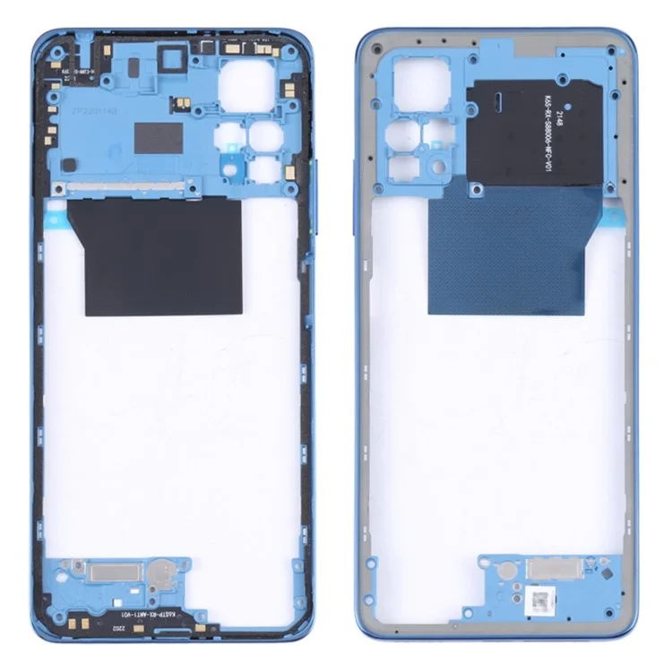 Para Xiaomi Poco X4 Pro 5G / Note 11E Pro 5G Placa de Carcasa Intermedia Reemplazo de Marco (sin Logotipo) - Azul Oscuro