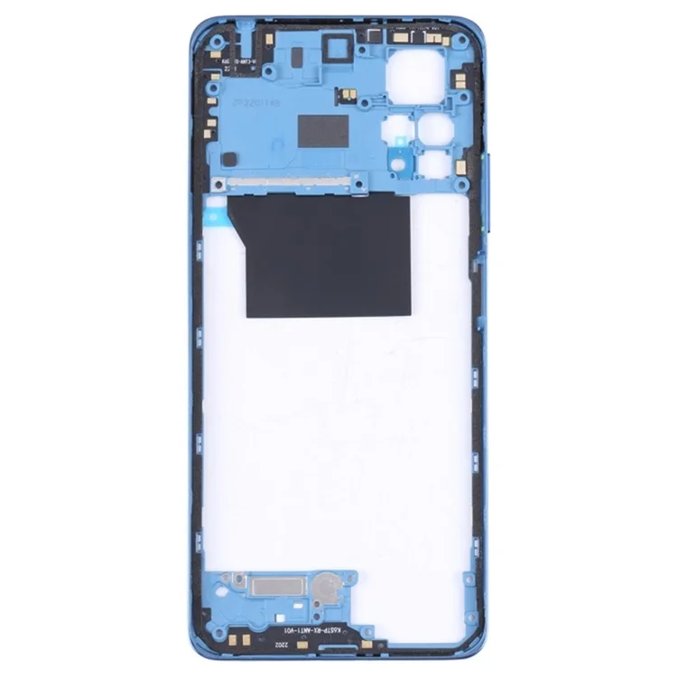Para Xiaomi Poco X4 Pro 5G / Note 11E Pro 5G Placa de Carcasa Intermedia Reemplazo de Marco (sin Logotipo) - Azul Oscuro