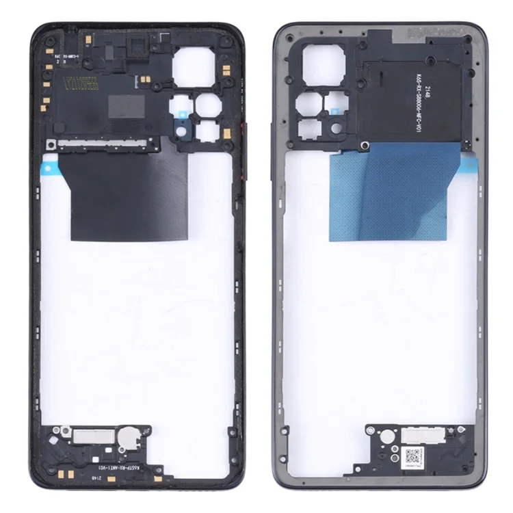 For Xiaomi Poco X4 Pro 5G / Note 11E Pro 5G Middle Housing Plate Frame Replacement Part (without Logo) - Black