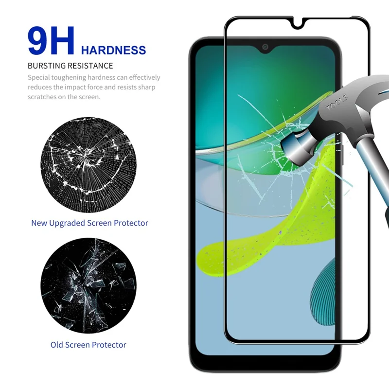 ENKAY HAT PRINCE 2Pcs Screen Protector for Motorola Moto E13 4G Full Glue 0.26mm 9H 2.5D High Aluminium-silicon Glass Film