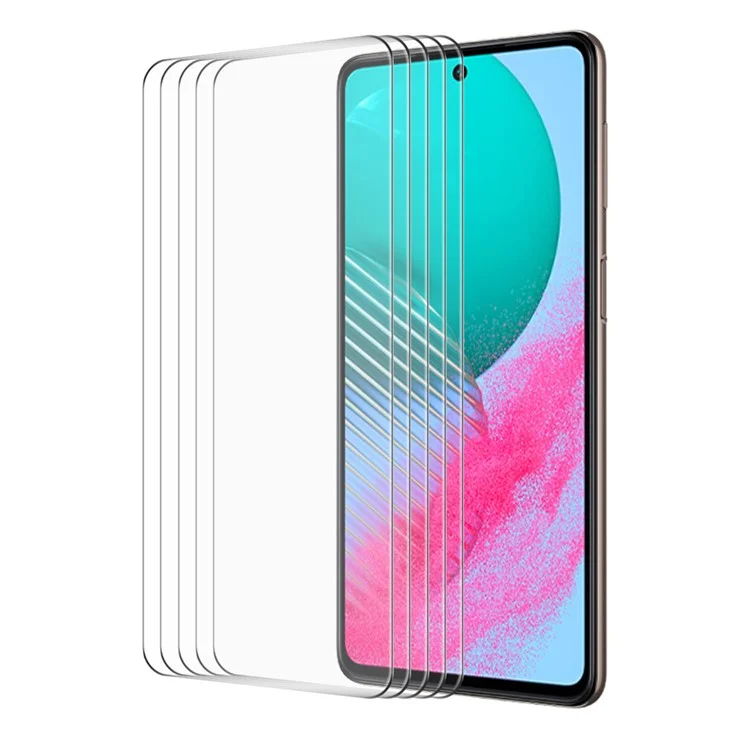 ENKAY HAT PRINCE 5Pcs para Samsung Galaxy M54 5G / F54 5G Protector de pantalla de vidrio de aluminio-silicio de alta calidad 0.26mm 9H 2.5D Film