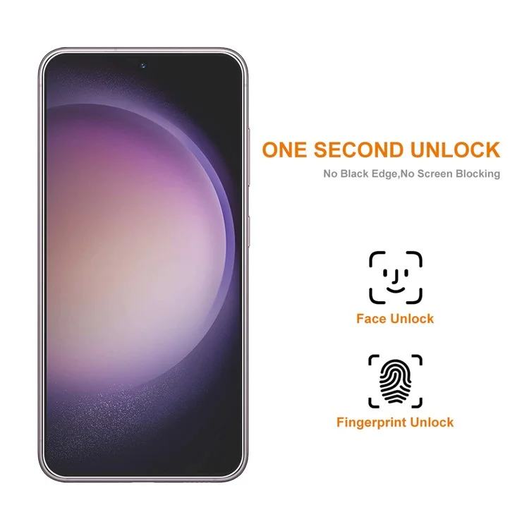 Защитное стекло ENKAY HAT PRINCE для Samsung Galaxy S23 FE - взрывозащищенная пленка 9H 2.5D 0.26 мм, из высококачественного стекла с алюминием и кремнием