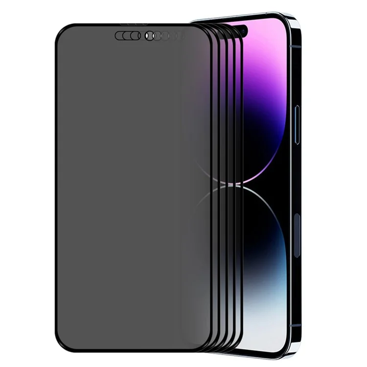ENKAY HAT PRINCE 5Pcs for iPhone 15 Protecteur d'écran en verre trempé anti-reflet anti-espion de 28 degrés