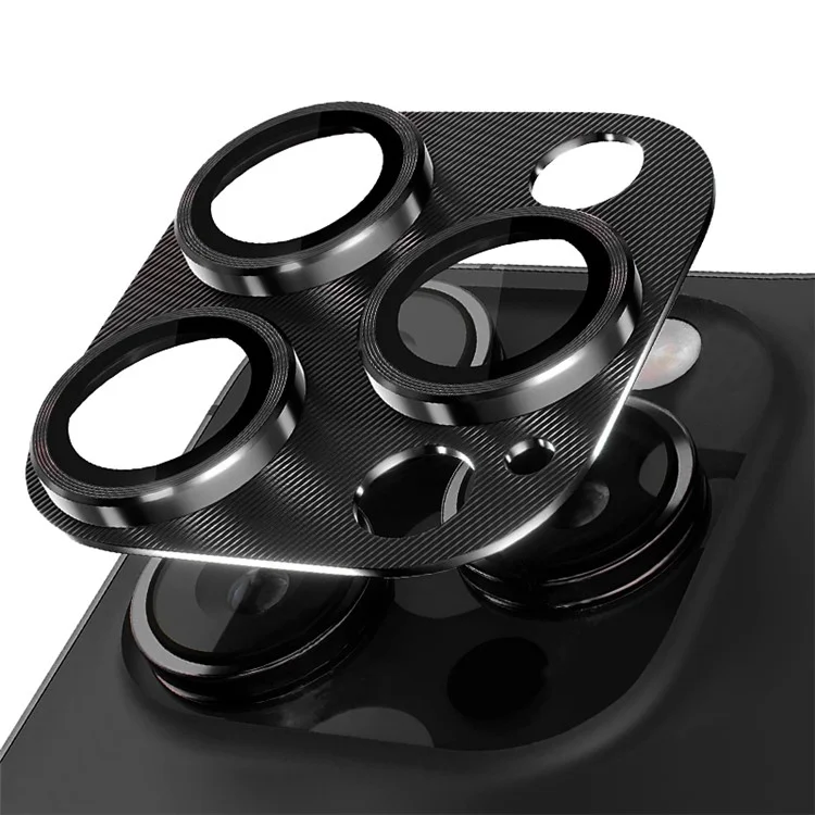 NORTHJO Camera Lens Protector for iPhone 13 Pro / 13 Pro Max , Anti-Scratch CD Vein Tempered Glass Integrated Lens Film - Black