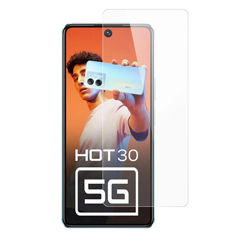 Phone Screen Protector for Infinix Hot 30 5G , 0.3mm Arc Edge Explosion-Proof Tempered Glass Film
