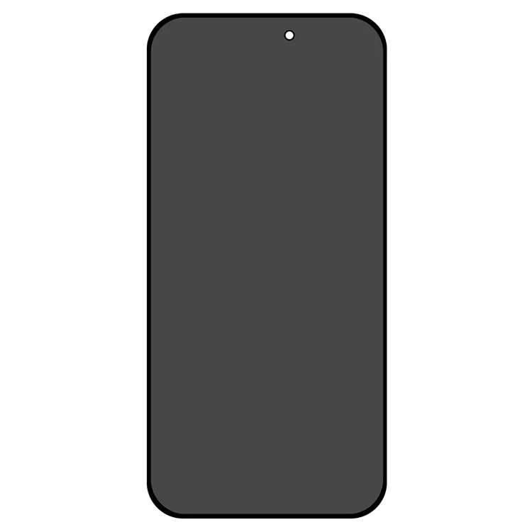 Para iPhone 15 Pro Anti-peep High Aluminium-silicon Glass Film Full Glue Silk Printing Full Coverage Screen Protector