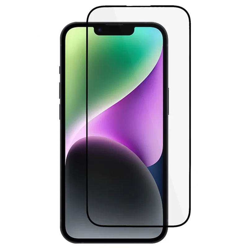 Para iPhone 15 Plus Protector de Pantalla de Cristal Templado Transparente Cobertura Completa Película Anti-estática de Pegamento Completo