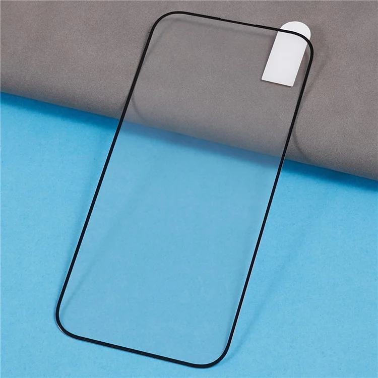 Für iPhone 15 Pro elektroplatierte Seidendruckfolie, vollständige Abdeckung, vollständiger Klebstoff, gehärtetes Glas-Displayschutz