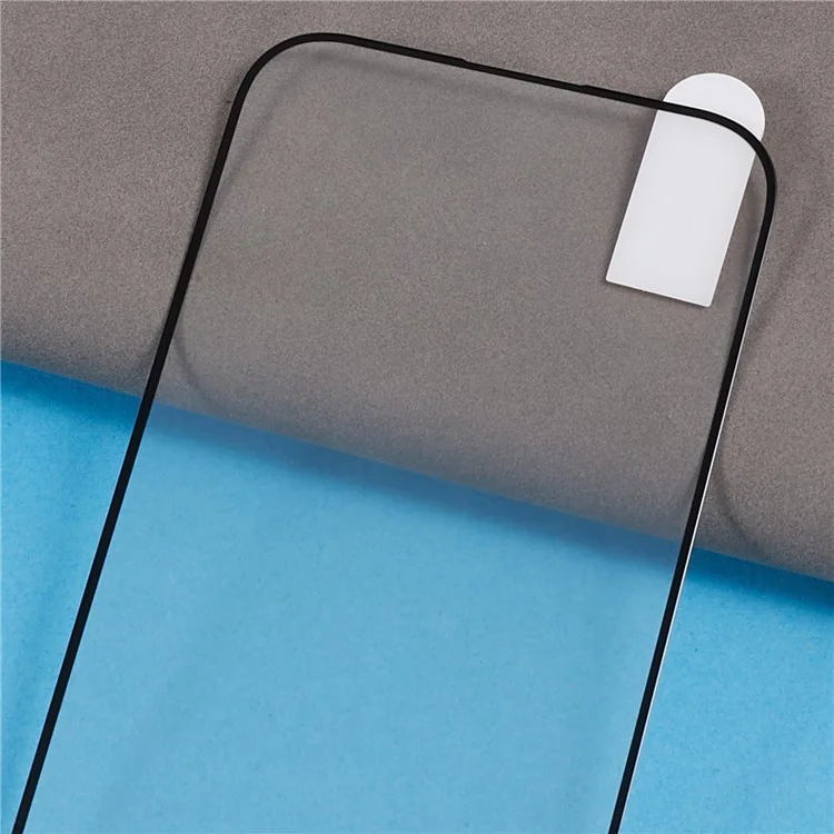 Für iPhone 15 Pro elektroplatierte Seidendruckfolie, vollständige Abdeckung, vollständiger Klebstoff, gehärtetes Glas-Displayschutz