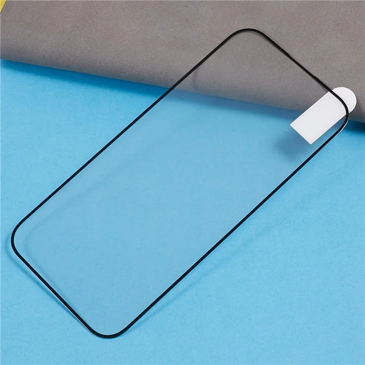 Für iPhone 15 Pro elektroplatierte Seidendruckfolie, vollständige Abdeckung, vollständiger Klebstoff, gehärtetes Glas-Displayschutz