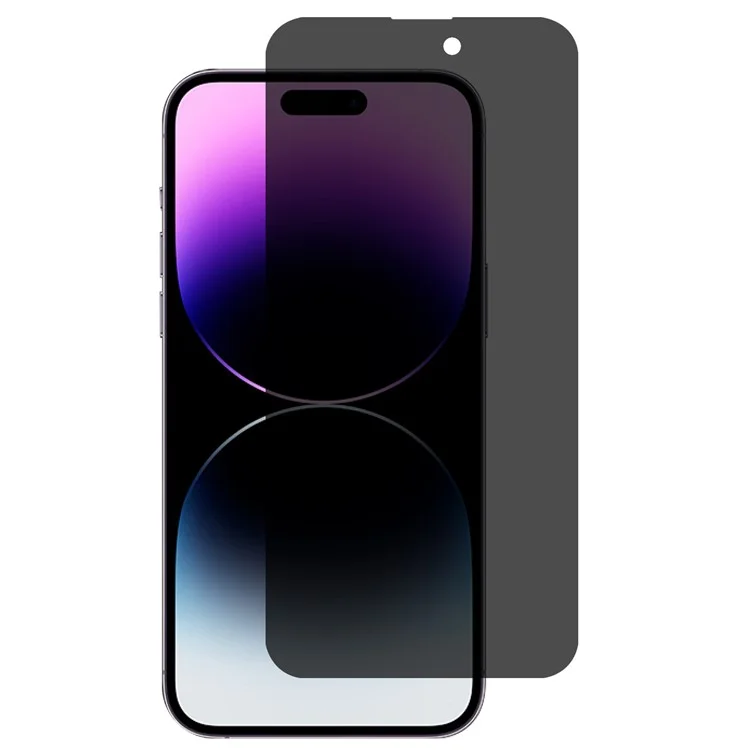 Para iPhone 15 Pro Película de vidrio templado antiespia Cobertura completa Protector de pantalla anti-espionaje de 180 grados