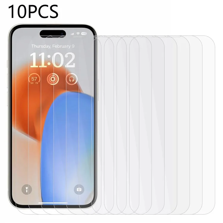 10PCS Tempered Glass Screen Protector for iPhone 15 Pro Max , Anti-Explosion Phone Screen Film