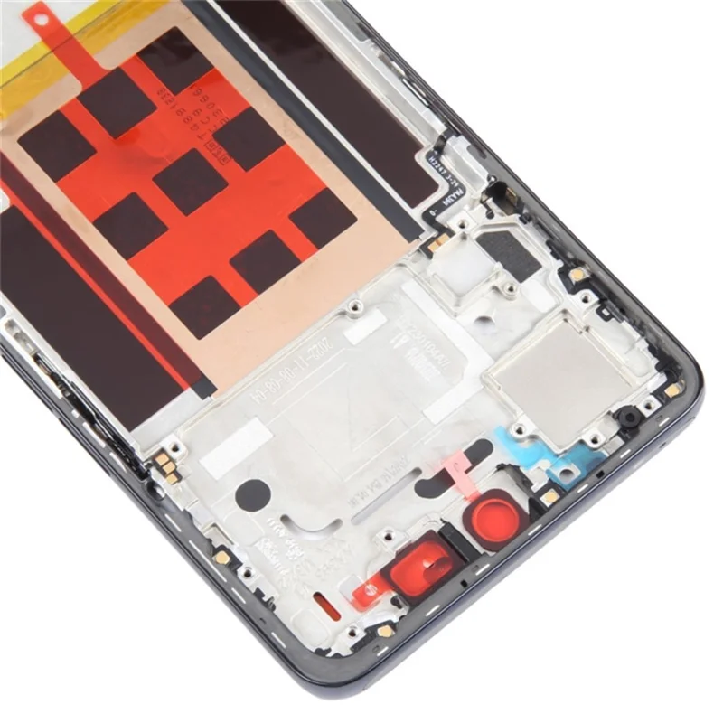 For Oppo Reno9 5G Mobile Phone Middle Plate Frame Repair Part (A-Side) (without Logo) - Black