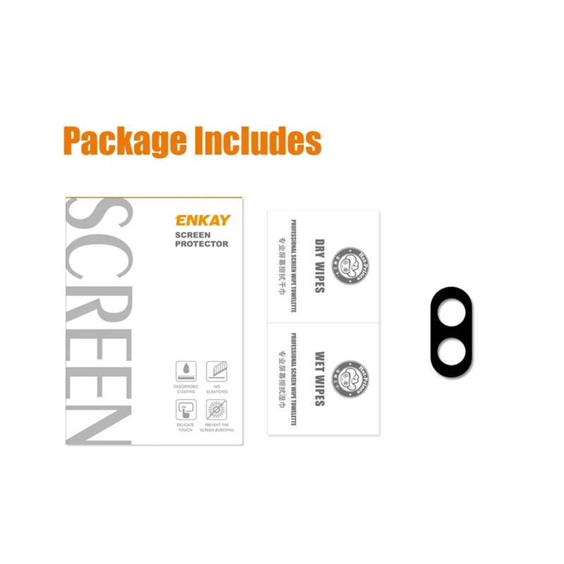 ENKAY HAT PRINCE For OnePlus Nord CE3 5G Camera Lens Protector Tempered Glass Ultra HD Lens Film - Black