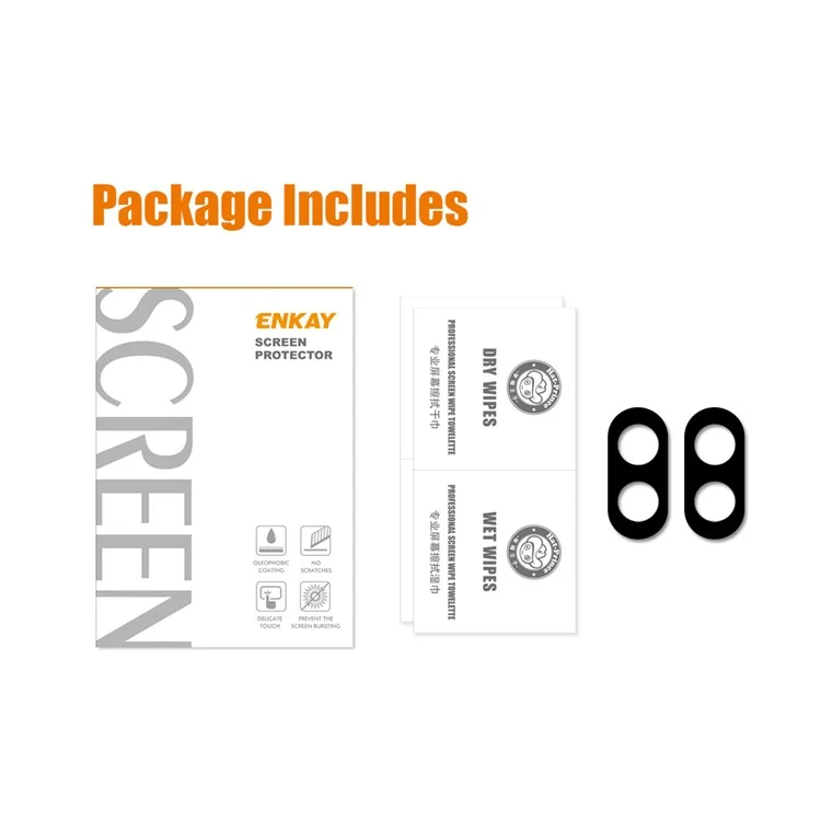 ENKAY HAT PRINCE 2Pcs Camera Lens Protector for Samsung Galaxy Z Flip5 5G , Integrated Tempered Glass Lens Film - Preto