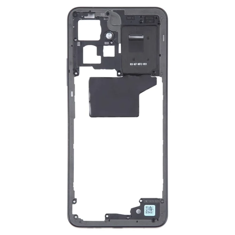 Para Xiaomi Redmi Note 12 4G Part de Reemplazo Del Marco de la Placa de Carcasa Media (sin Logotipo) - Negro