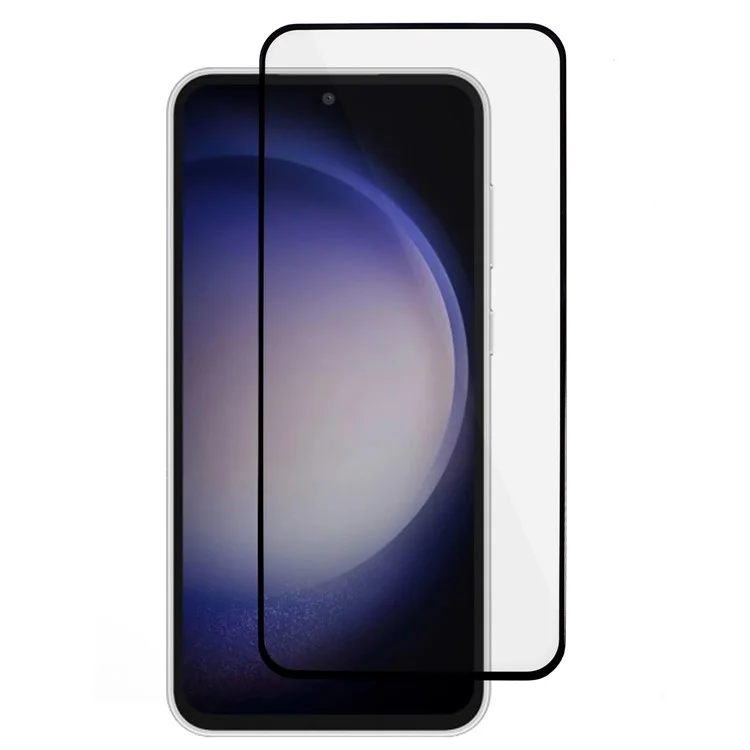 Для Samsung Galaxy S23 FE Full Cover Screen Protector Black Edge Silk Printing Dispensing Glue Tempered Glass Film
