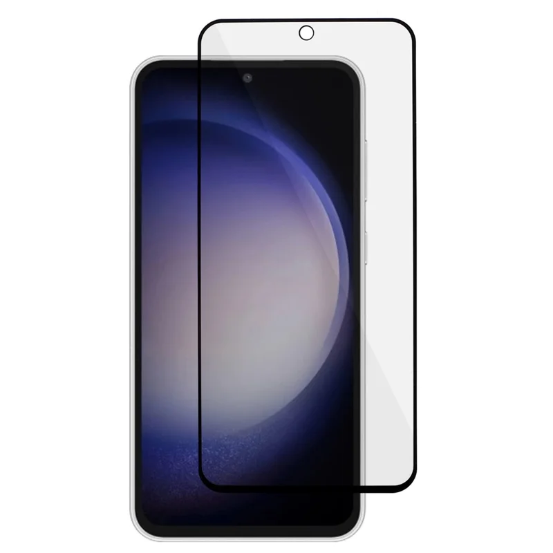 Pour Samsung Galaxy S23 FE Silk Printing Full Screen Protector Matte Anti-fingerprint Full Glue Tempered Glass Film