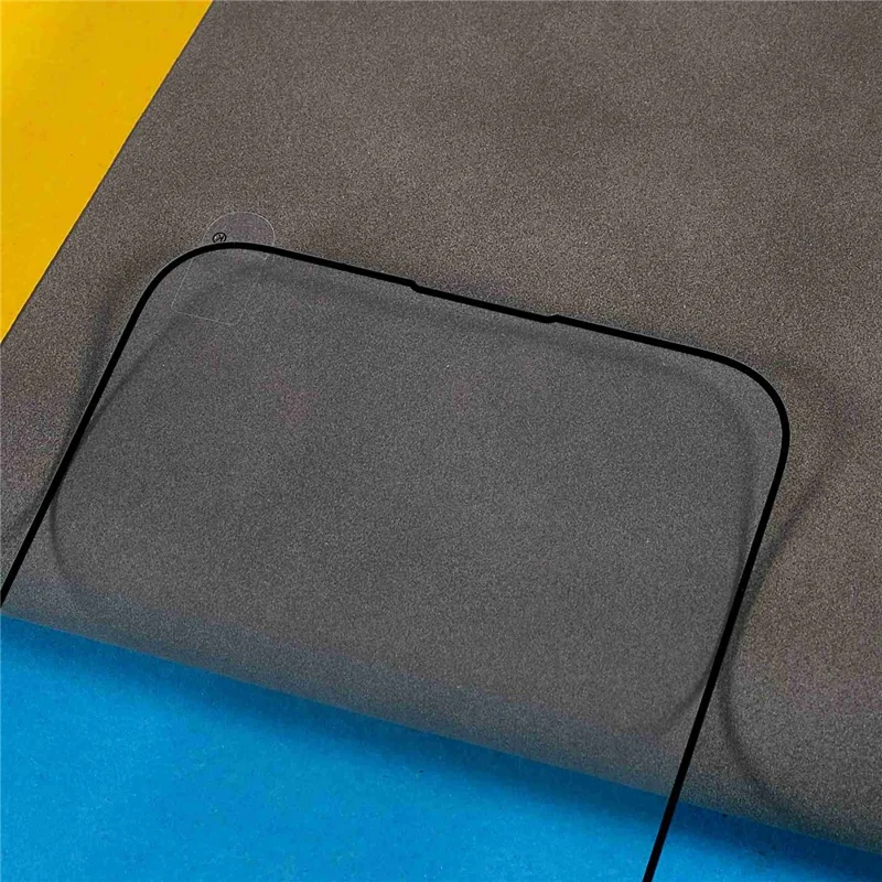 Full Screen Protector for iPhone 15 Plus , Anti-static Full Glue High Aluminium-silicon Glass Silk Printing Film
