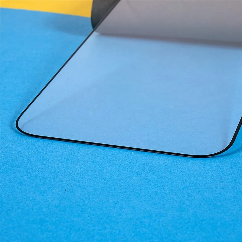 Full Screen Protector for iPhone 15 Plus , Anti-static Full Glue High Aluminium-silicon Glass Silk Printing Film