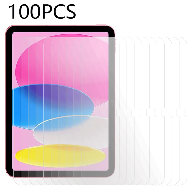 Bulk Purchasing 100Pcs For iPad (2025) / 10.9 (2022) Tempered Glass Screen Protector HD Clear Anti-Scratch Film