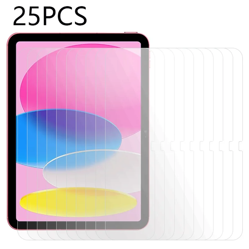 Bulk Purchasing 25Pcs For iPad (2025) / 10.9 (2022) Screen Protector Tempered Glass Tablet Screen Film Clear Guard