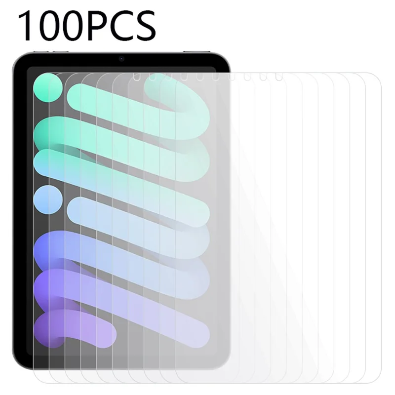 Bulk Purchasing 100Pcs For iPad mini (2024) / mini (2021) Tempered Glass Screen Protector HD Clear Anti-Shatter Film