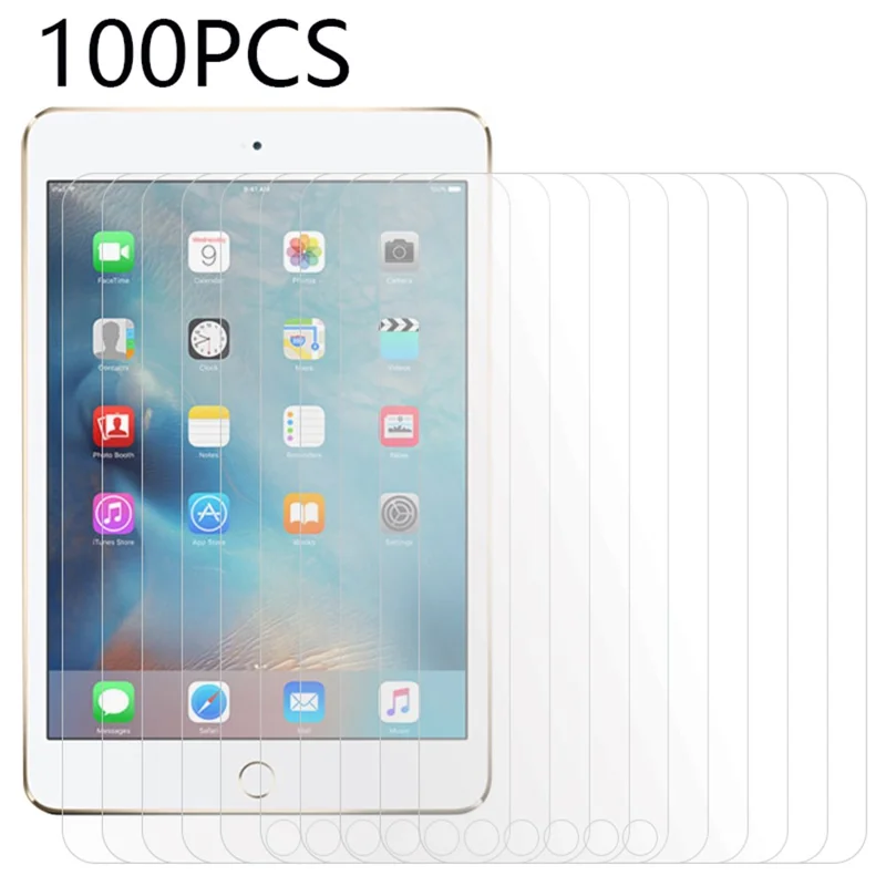Bulk Buy 100Pcs For iPad mini 4 / mini (2019) 7.9 inch Tempered Glass Screen Protector Transparent Shatterproof Film