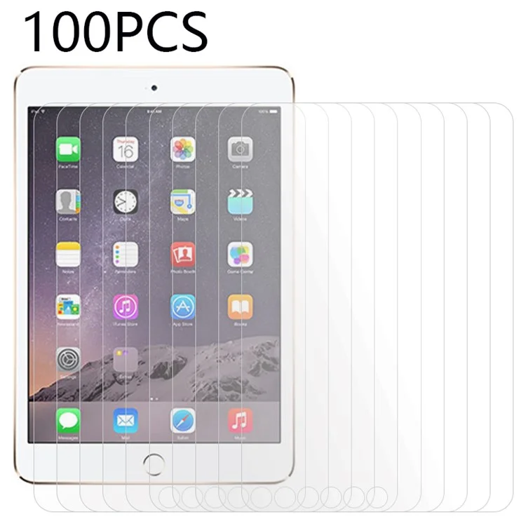 Großeinkauf 100Stk. für iPad mini / mini 2 / mini 3 Gehärtetes Glas Film HD Klarheit Bildschirmschutz
