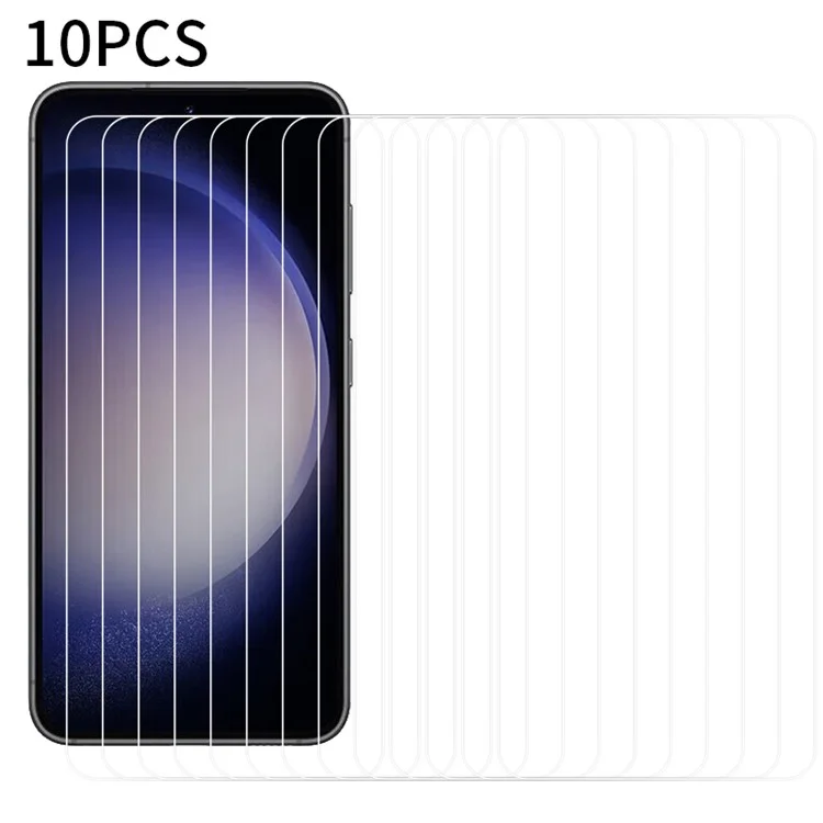 RURIHAI 10 шт. Для Samsung Galaxy S23 FE 0,18 мм 2,5D дуговой край Высокопроизводительный алюминиево-кремниевый стеклянный защитный экран